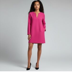 AVN Italy Long Sleeve Shift Dress in Fuchsia Pink Women’s Size IT 38 /US‎ 6
